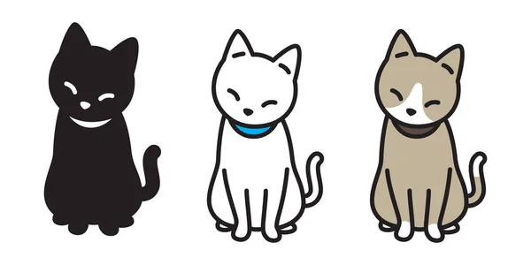 Gato Raça Vetor Ilustração Gatinho Calico Logotipo Ícone Personagem Halloween —  Vetores de Stock