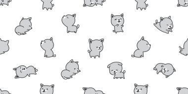 izole köpek Dikişsiz desen vektör Fransız buldozer doğurmak köpek yavrusu arka plan duvar kağıdı