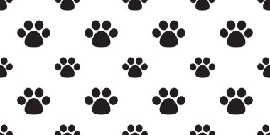 izole köpek pençe Dikişsiz desen vektör ayak izi kedi pençe çizgi film arka plan duvar kağıdı