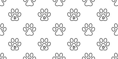 Köpek pençe Dikişsiz desen vektör kedi pençe ayak izi köpek yavrusu yavru kedi arka plan duvar kağıdı doodle
