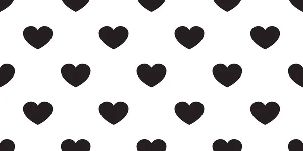 Kalp Dikişsiz Desen Vektör Sevgililer Günü Aşk Simgesi Karikatür Duvar — Stok Vektör
