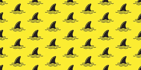 Žraločí Ploutev Vzor Bezešvé Vektorové Dolphin Samostatný Tapety Pozadí Oceánu — Stockový vektor