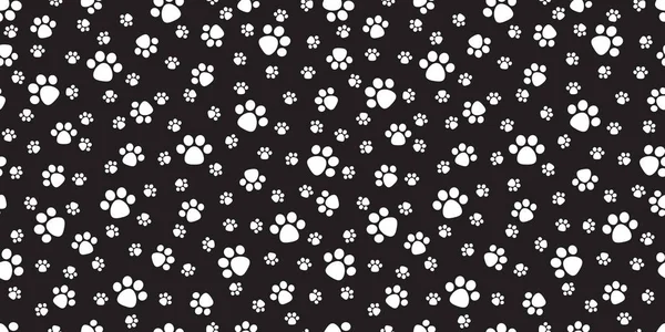 Dog Paw Seamless Pattern Vector Cat Paw Puppy Kitten Doodle — Stock Vector
