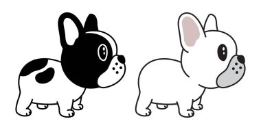 köpek vektör Fransız buldozer simge logo çizgi film karakteri tasarlamak doodle