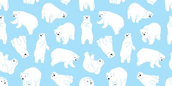 Αρκούδα Πολική Αρκούδα Χωρίς Ραφή Πρότυπο Διάνυσμα Panda Επανάληψη Ταπετσαρία — Διανυσματικό Αρχείο