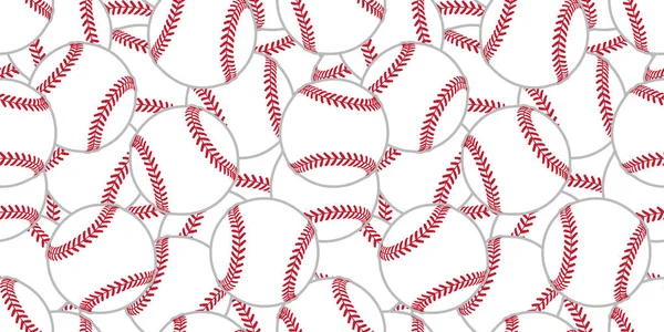 Baseball Seamless Pattern Tennis Ball Vector Tile Background Wallpaper Scarf — Stock Vector