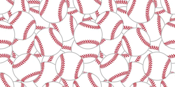 Baseball Sömlös Mönster Tennis Boll Vektor Kakel Bakgrund Tapet Halsduk — Stock vektor