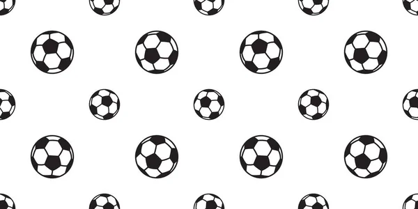 Soccer Ball Seamless Pattern Football Vector Background Tile Isolated Sport — Stock Vector