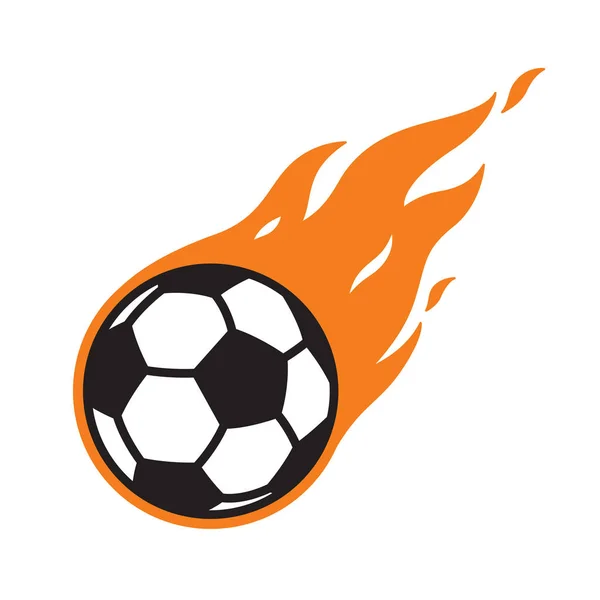 Fußball Vektor Logo Symbol Fußball Feuer Symbol Illustration Cartoon Grafik — Stockvektor