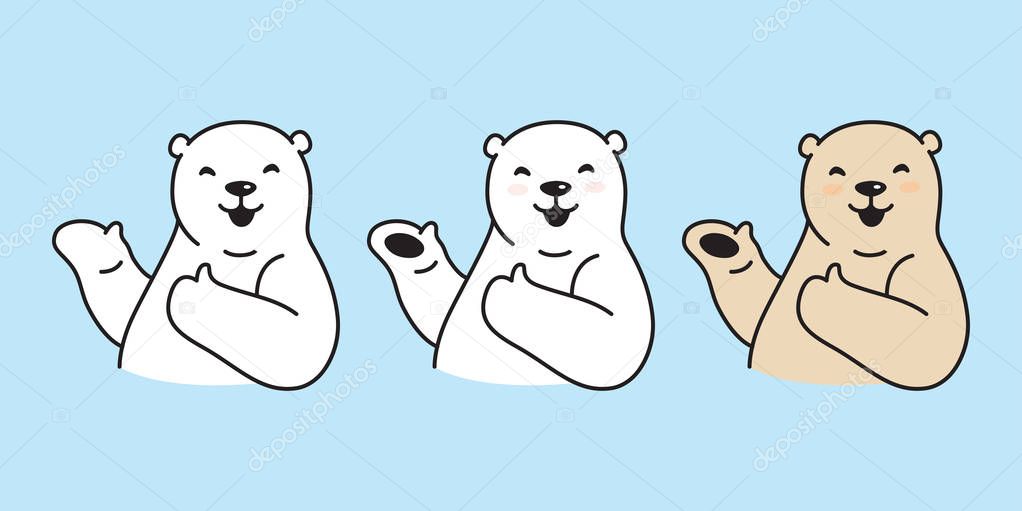 Bear vector polar bear icon logo chef cooking bakery illustration cartoon character