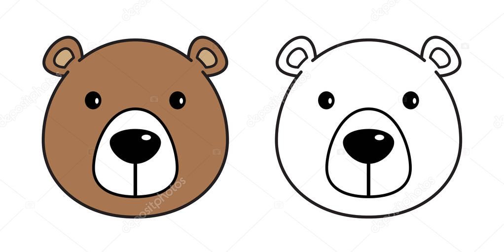Bear vector polar Bear logo icon illustration character doodle cartoon symbol