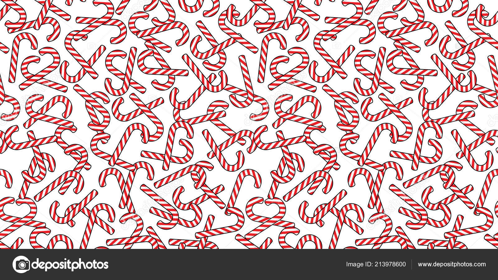 Candy Canes Seamless Pattern Christmas Vector Lollipop Santa Claus New Stock Vector C Cnuisin