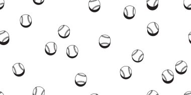 Beyzbol Dikişsiz desen vektör tenis topu döşeme arka planı eşarp izole grafik duvar kağıdı beyaz