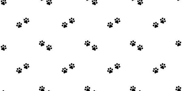 Dog Paw Seamless Pattern Footprint Vector French Bulldog Walking Tile — Stock Vector