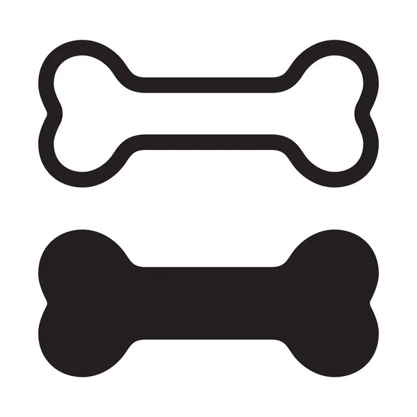 Knochenvektor Logo Icon Hund Knochen Charakter Cartoon Illustration Grafik — Stockvektor