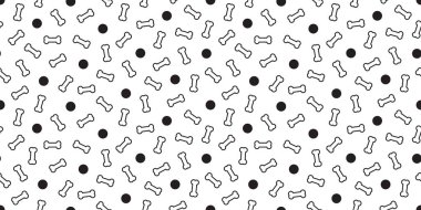 köpek kemik Dikişsiz desen vektör polka dot Cadılar Bayramı eşarp duvar kağıdı tekrar kiremit arka plan izole