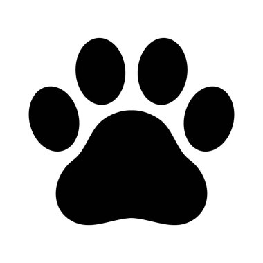 Köpek pençe vektör ayak izi logo simge grafik sembolü illüstrasyon Fransız buldozer ayı kedi çizgi film