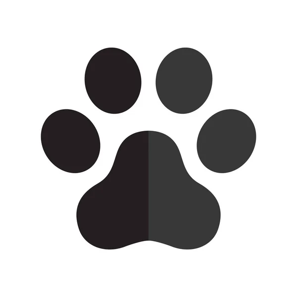 Cane Zampa Vettore Logo Icona Impronta Francese Bulldog Simbolo Grafico — Vettoriale Stock