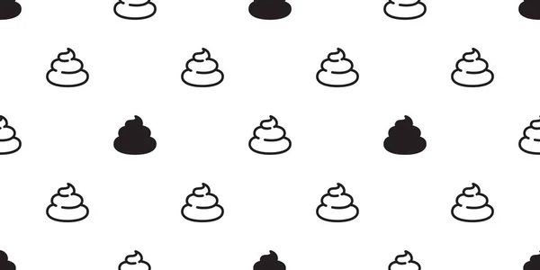 Poo Seamless Pattern Vector Cartoon Isolated Doodle Illustration Wallpaper Tile — Stock Vector