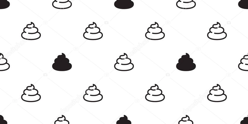 Poo Seamless pattern vector Cartoon isolated doodle illustration wallpaper tile background