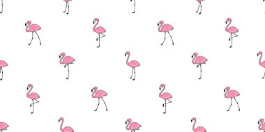 Flamingo Dikişsiz desen vektör eşarp döşeme arka plan tekrar duvar kağıdı illüstrasyon izole