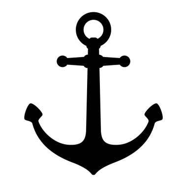 Çapa vektör simge logo tekne korsan deniz deniz illüstrasyon simge grafiği