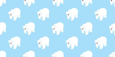 Dikişsiz desen kutup ayısı vektör panda ayı teddy eşarp izole kiremit arka plan tekrar duvar kağıdı