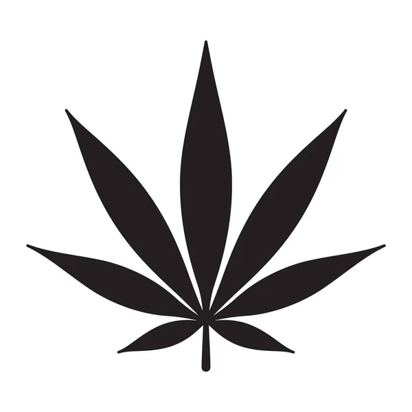 Marijuana Vector Icon Cannabis Weed Leaf Logo Clip Art Illustration — Stock Vector