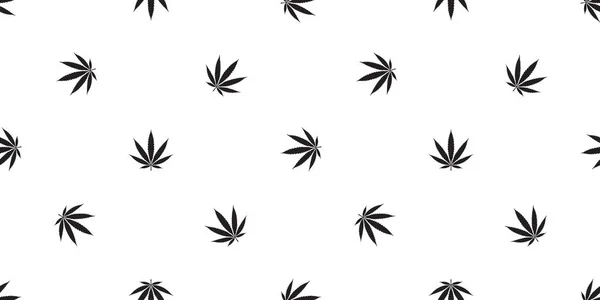 Marijuana Motif Sans Couture Weed Vecteur Feuille Cannabis Carreaux Fond — Image vectorielle
