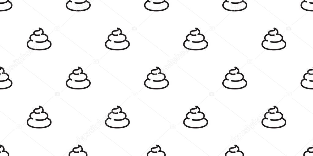 Poo Seamless pattern vector Cartoon isolated doodle illustration wallpaper tile background