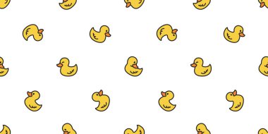 resimde sarı ördek Dikişsiz desen vektör lastik ördek döşeme arka planı tekrar duvar kağıdı eşarp izole karikatür