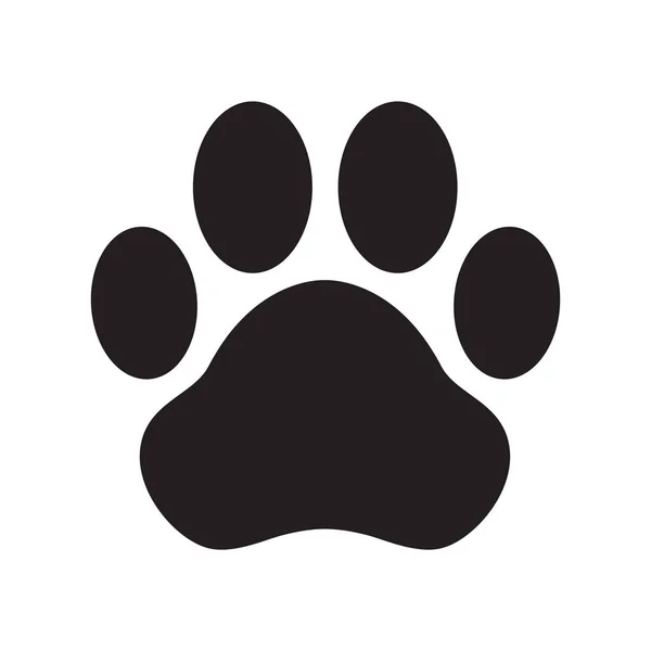 Собака Лапа Векторна Ікона Логотип Мультфільм Персонаж Ілюстрація Кіт Кліп — стоковий вектор