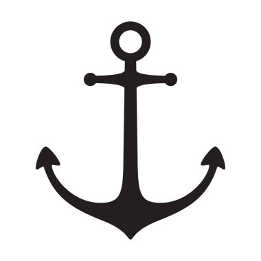 Çapa vektör simge logo tekne korsan deniz deniz illüstrasyon simge grafik clipart