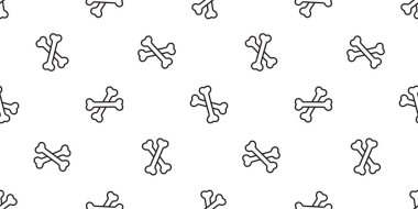 Kemiklerin seamless modeli Cadılar Bayramı vektör kafatası kemik hayalet eşarp izole kiremit arka plan tekrar duvar kağıdı illüstrasyon