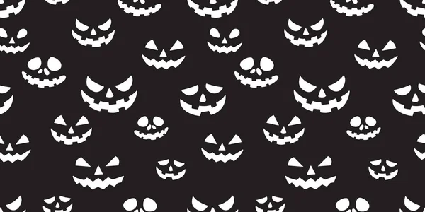Halloween Seamless Pattern Pumpkin Vector Ghost Scarf Isolated Tile Background — Stock Vector