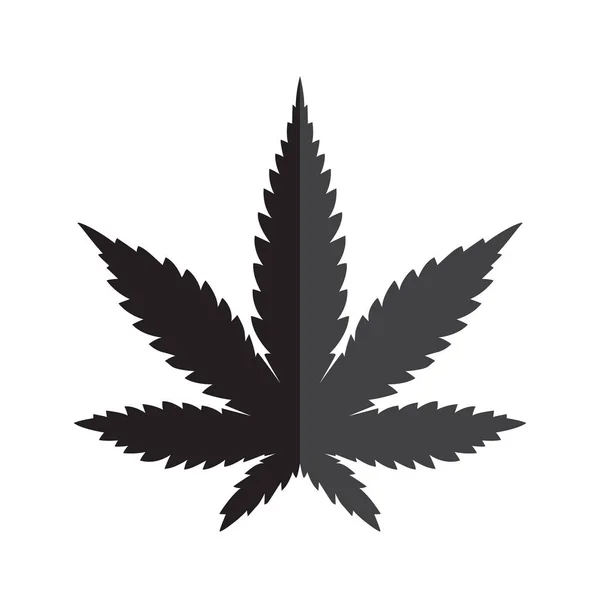 Marihuana Vector Cannabis Hoja Hierba Logo Icono Clip Arte Ilustración — Vector de stock