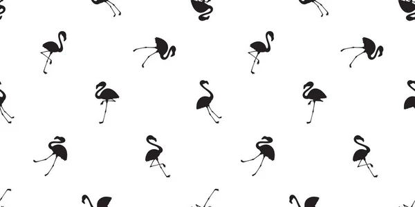 Flamingo Patrón Sin Costura Vector Rosa Flamingos Bufanda Aislado Azulejo — Vector de stock