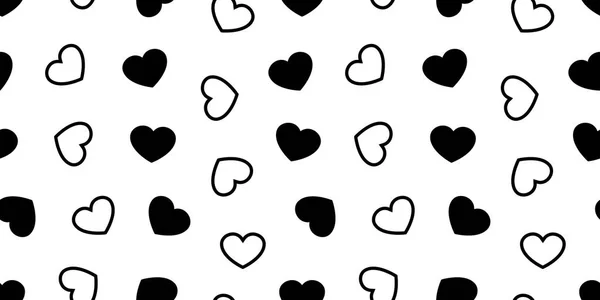 Corazón Patrón Sin Costuras Valentine Vector Bufanda Amor Aislado Repetir — Archivo Imágenes Vectoriales