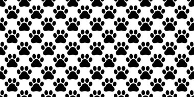 Köpek Dikişsiz desen vektör ayak izi Fransız buldozer kedi yavru kedi ayı köpek yavrusu eşarp izole karikatür tekrar duvar kağıdı döşeme arka plan illüstrasyon pençe