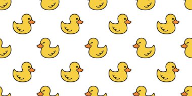 ördek Dikişsiz desen vektör lastik ördek döşeme arka plan tekrar duvar kağıdı izole eşarp resimde sarı