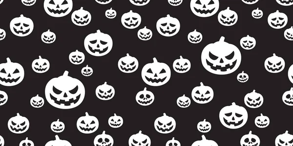 Halloween Patrón Sin Costura Calabaza Vector Fantasma Bufanda Aislada Repetición — Archivo Imágenes Vectoriales