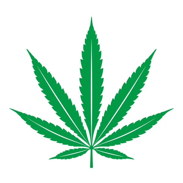 Marihuana Vector Cannabis Hoja Hierba Icono Logo Clip Arte Ilustración — Vector de stock