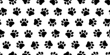 İzole köpek pençe sorunsuz vektör desen ayak baskı yavru kedi köpek yavrusu döşeme arka plan tekrar duvar kağıdı
