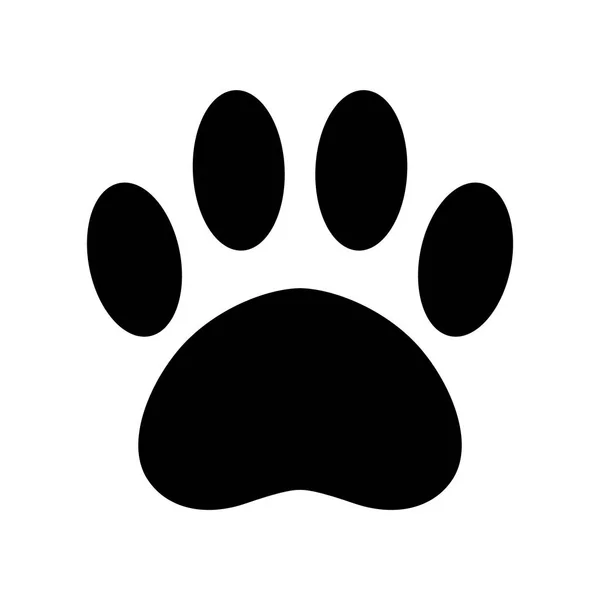 Cane Zampa Vettore Icona Logo Francese Bulldog Impronta Orso Cartone — Vettoriale Stock