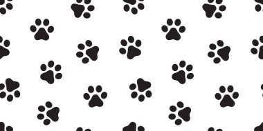 köpek pençe Dikişsiz desen ayak izi vektör Fransız buldozer döşeme arka plan eşarp tekrar duvar kağıdı izole