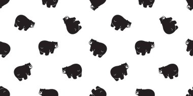 Sorunsuz ayı kutup ayısı desen döşemesi arka plan illüstrasyon izole karikatür duvar kağıdı vektör