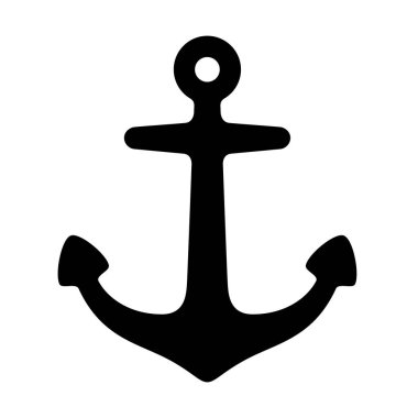 Çapa vektör simge logo tekne korsan deniz deniz illüstrasyon simge klip sanat grafiği