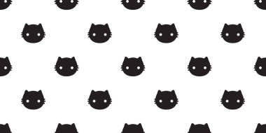 kedi Dikişsiz desen vektör yavru kedi alaca döşeme arka plan eşarp tekrar duvar kağıdı izole Cadılar Bayramı