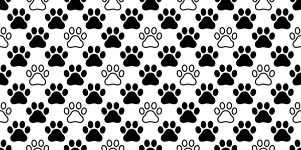 Dog Paw seamless pattern vector footprint cat kitten puppy bear scarf isolated cartoon illustration repeat wallpaper tile background