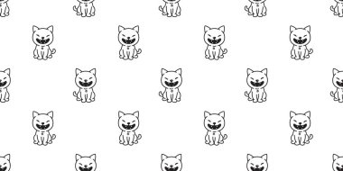 izole kedi seamless modeli yavru kedi pençe vektör eşarp arka plan duvar kağıdı